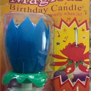 Magic Lotus Firework Candle in Blue and Green